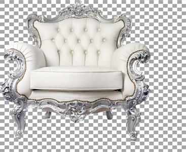 تصویر با کیفیت مبل نقره ای یک نفره